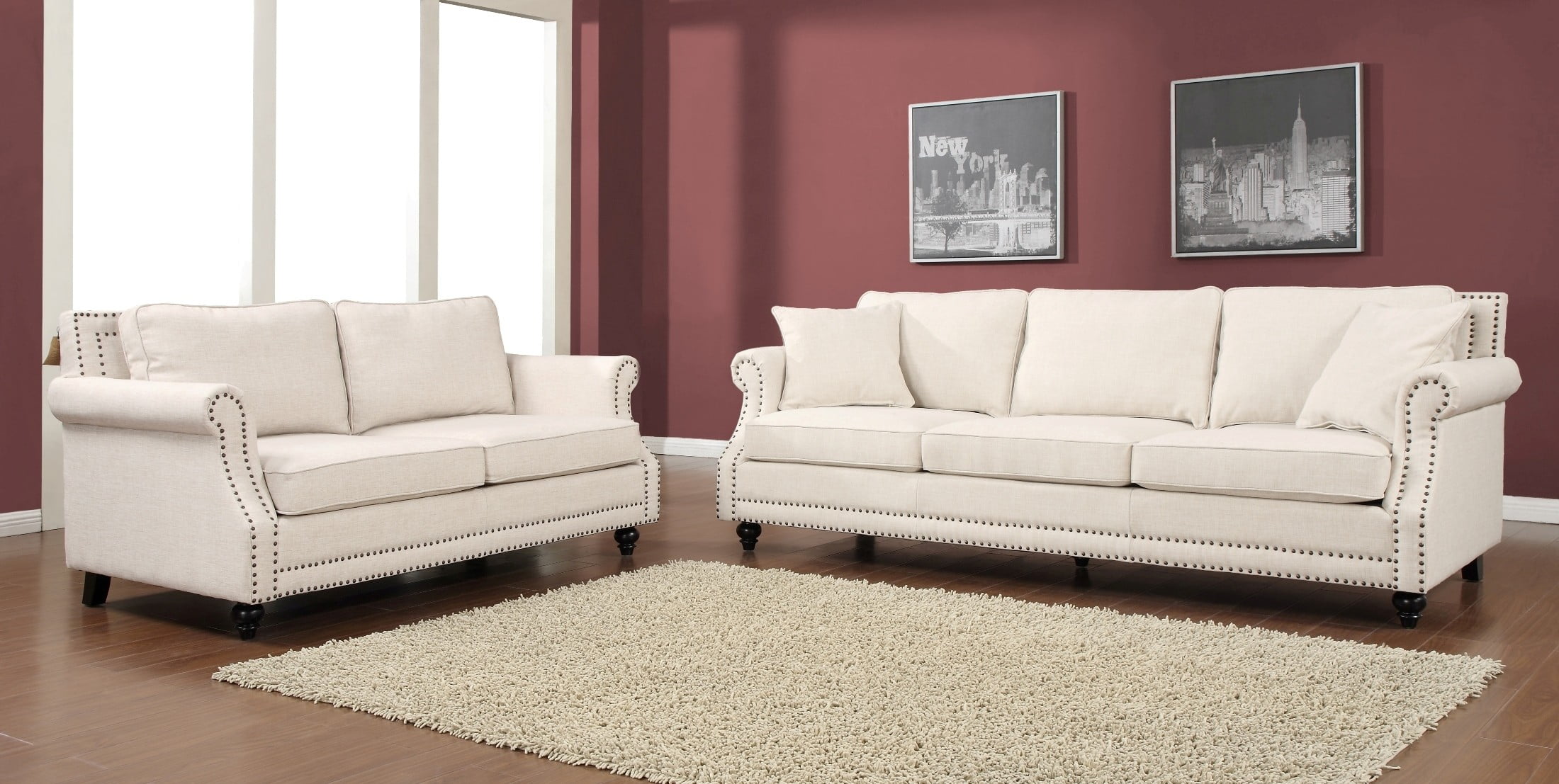 Camden Beige Linen Sofa, TOV638023Beige, Tov Furniture