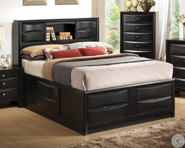 Briana Black Queen Storage Bed from Coaster (202701Q) Coleman Furniture