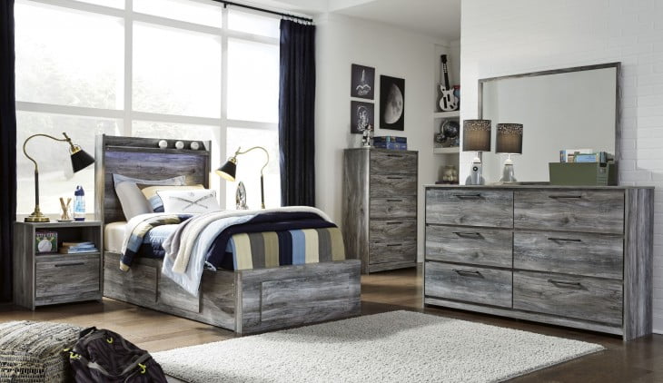 Baystorm Gray Youth Double Underbed Storage Platform ...