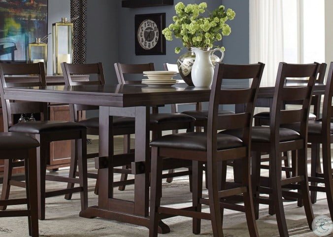 Holbrook Antique Tobacco Extendable Counter Height Dining Table