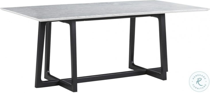 Mix And Match White Rectangular Marble Dining Table From Casana