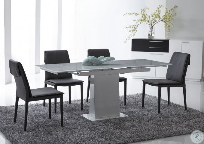 Bonn White Extendable Dining Room Set From Bellini Modern Living Bonn White Extendable Dining Room Set