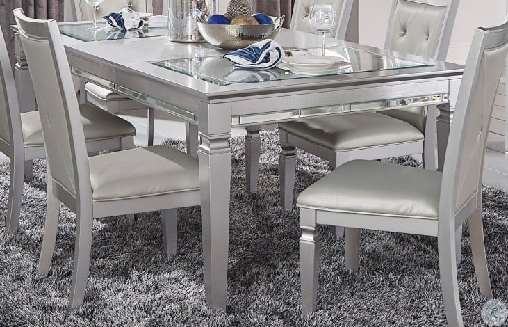 Allura Silver Dining Room Set from Homelegance | Coleman ...