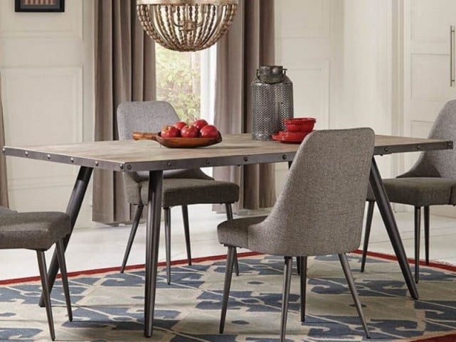 Levitt Weathered Elm Dining Table From Coaster Coleman Furniture