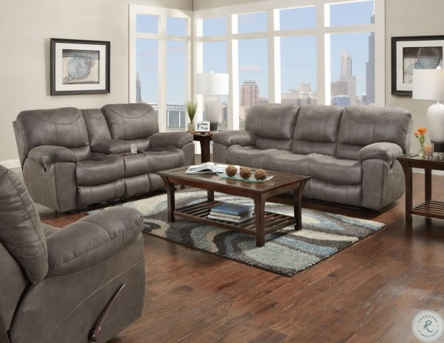 Trent Charcoal Reclining Living Room Set From Catnapper Coleman