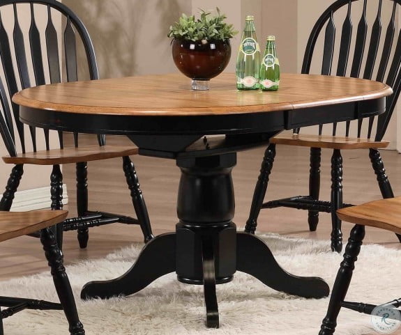 Missouri Black Single Pedestal Dining Table From Eci Furniture Coleman Furniture