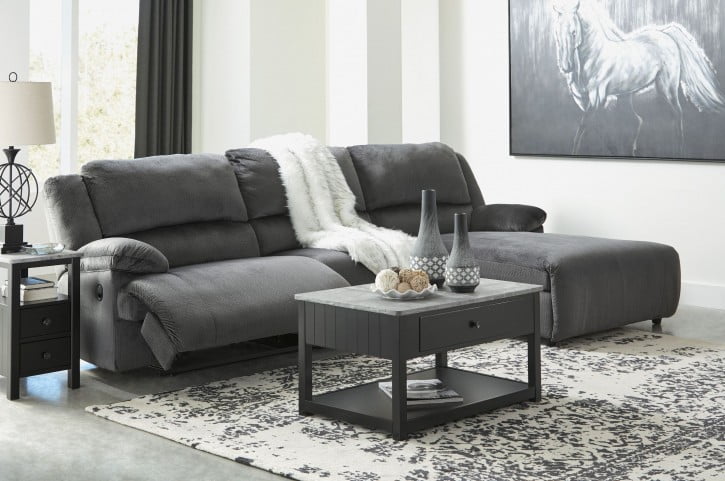 Clonmel Charcoal Raf Small Reclining Sectional From Ashley Raf Small Reclining Sectional