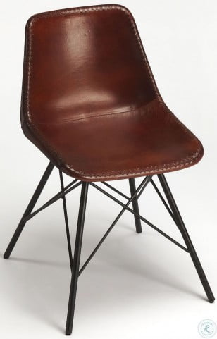 Inland Brown Leather Side Chair From Butler Coleman Furniture
