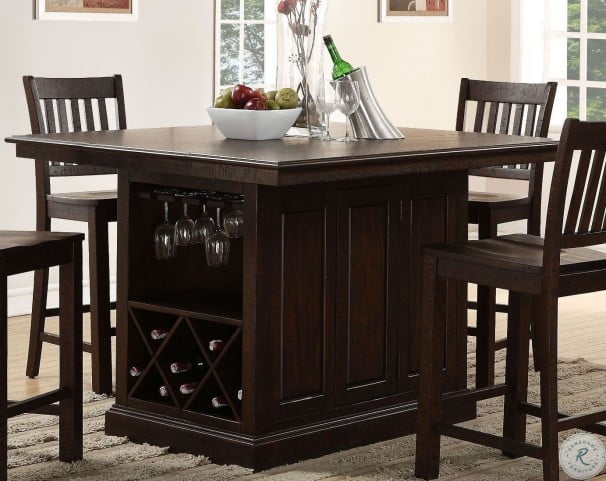 San Juan Distressed Espresso Kitchen Island From New Classic