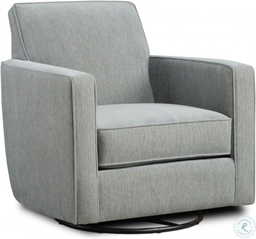The Longboard Chambray Swanky Glass Swivel Glider Chair from Southern