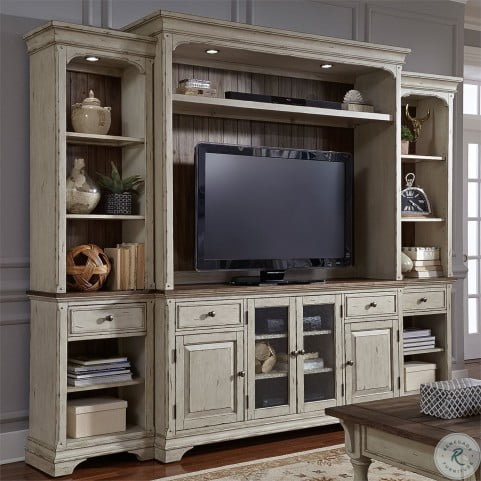 Morgan Creek Antique White Entertainment Wall Unit From Liberty Coleman Furniture - Entertainment Center Wall Unit White Morgan Creek Antique White Entertainment Wall Unit From Liberty Coleman Furniture - Entertainment Center Wall Unit White