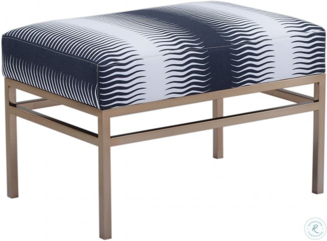 Epicenters Black And White Finn Ottoman From Art Coleman Furniture