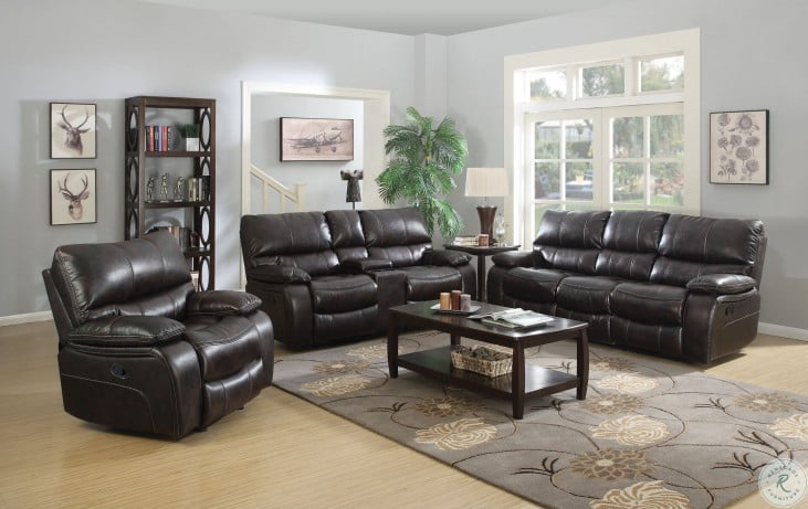 Willemse Dark Brown Reclining Living Room Set From Coaster 601931