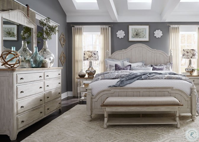 Farmhouse Reimagined Antique White Poster Bedroom Set From Liberty