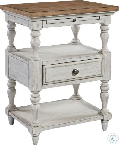 Farmhouse Reimagined Antique White 1 Drawer Nightstand From