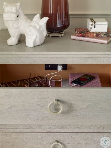 Cinema Shadow Grey Upholstered Shelter Bedroom Set from ...