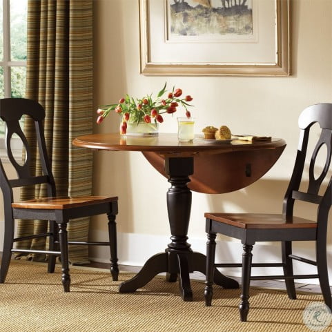 Low Country Black Drop Leaf Dining Set from Liberty (80 ...
