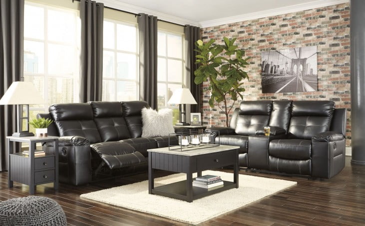 Kempten Black Reclining Living Room Set From Ashley Coleman