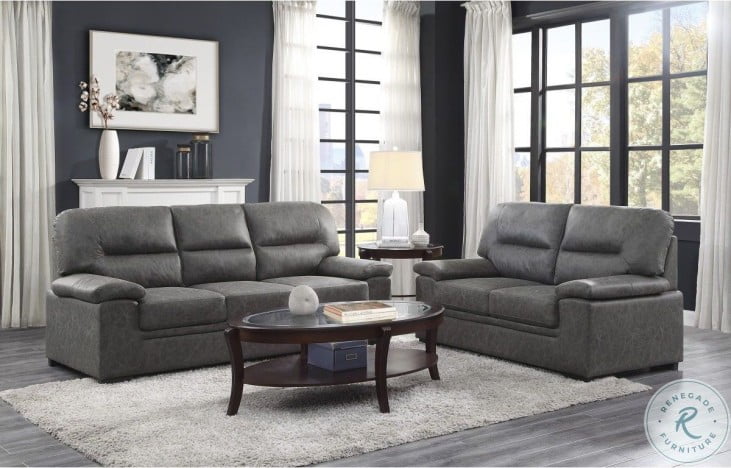Michigan Dark Gray Living Room Set From Homelegance Coleman