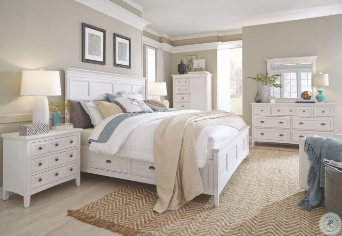 Heron Cove Chalk White Storage Panel Bedroom Set from ...