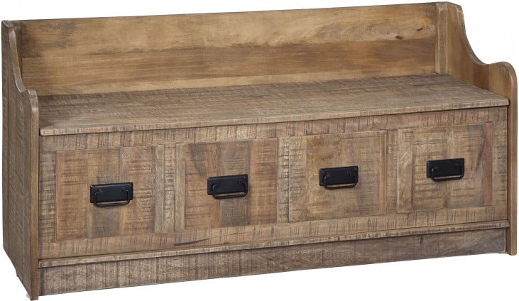 Garrettville Brown Storage Bench From Ashley Coleman Furniture