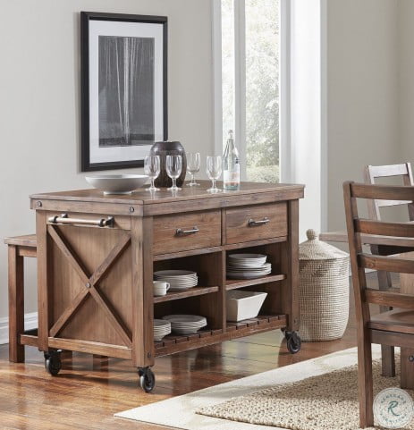 Anacortes Mahogany Kitchen Island Set From A America Coleman
