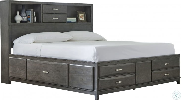Caitbrook Gray Full Bookcase Storage Bed From Ashley Coleman Bookcase Storage Bed From Ashley