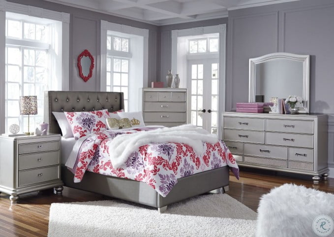 Coralayne Queen Upholstered Bed Assembly Instructions Coralayne Gray Textured Upholstered Youth Panel Bedroom Set From