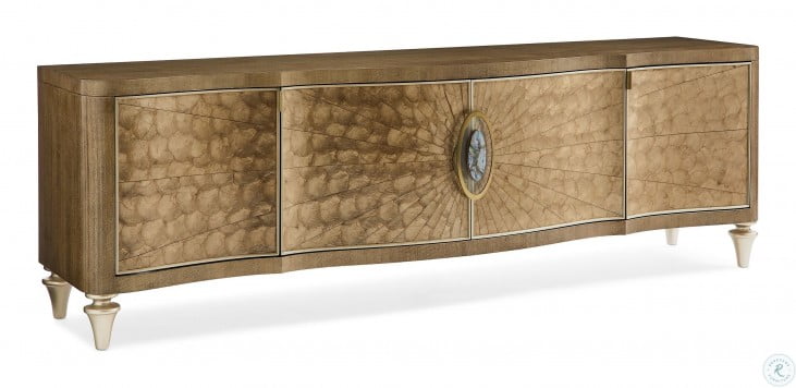 Caracole Classic Capiz Shell Four Door Entertainment Console From