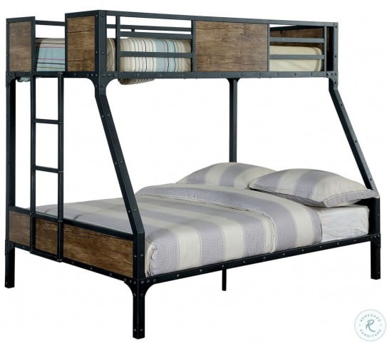 Clapton Twin Over Full Metal Bunk Bed From Furniture Of America Coleman Furniture