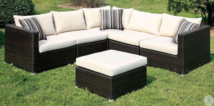 Abion Ivory Outdoor Patio Sectional From Furniture Of America Cm Abion Ivory Outdoor Patio Sectional