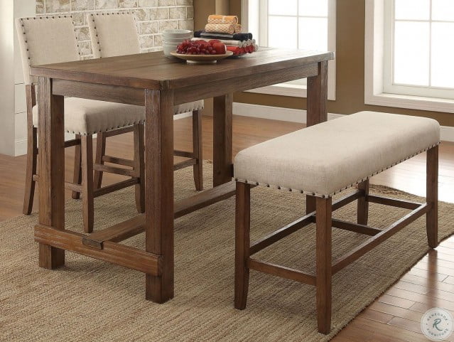 Sania Natural Tone Counter Height Dining Room Set From Furniture Of America Coleman - Bar Stool Height Dining Table Set Sania Natural Tone Counter Height Dining Room Set From Furniture Of America Coleman - Bar Stool Height Dining Table Set