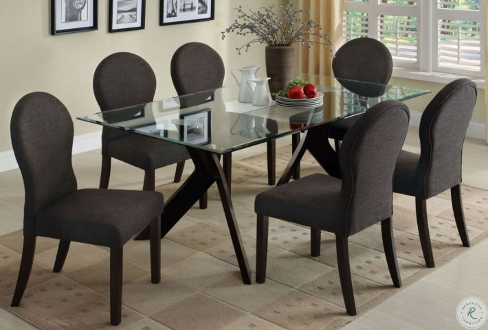 Grand View I Glass Top Dining Room Set from Furniture of America ...