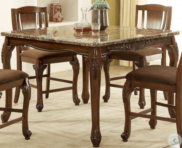 Johannesburg Brown Cherry Counter Height Dining Table From Furniture Of America Coleman Furniture