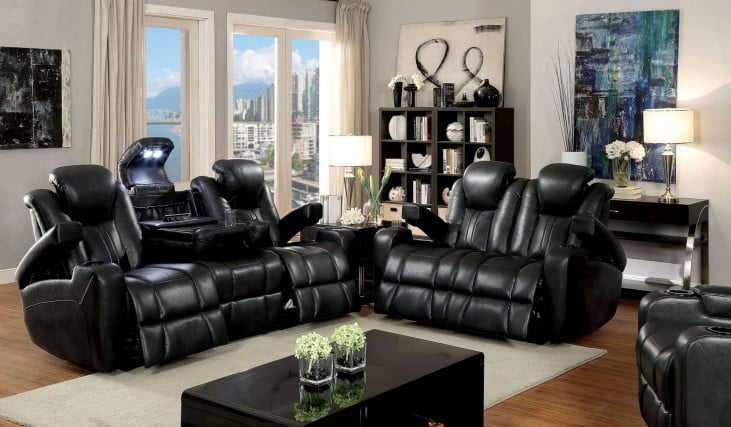 Zaurak Dark Gray Reclining Living Room Set From Furniture Of