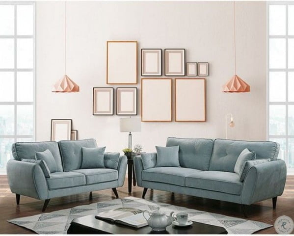 Phillipa Light Teal Living Room Set From Furniture Of America Phillipa Light Teal Living Room Set