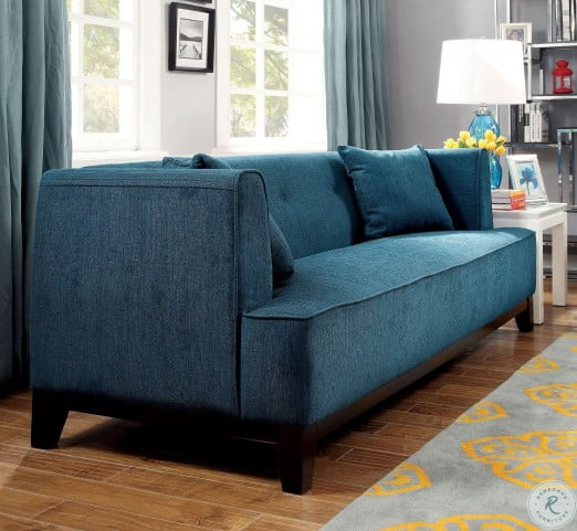 Sofia Dark Teal Loveseat From Furniture Of America Cm6761tl Lv Pk