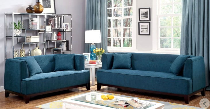 Sofia Dark Teal Living Room Set From Furniture Of America