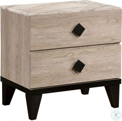 Elaina Beige And Espresso Nightstand From Furniture Of America Coleman Furniture