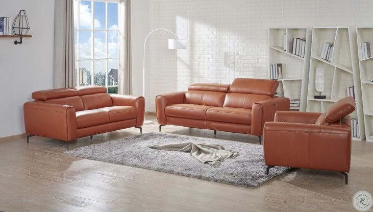 Cooper Pumpkin Leather Living Room Set From Jnm Coleman Furniture