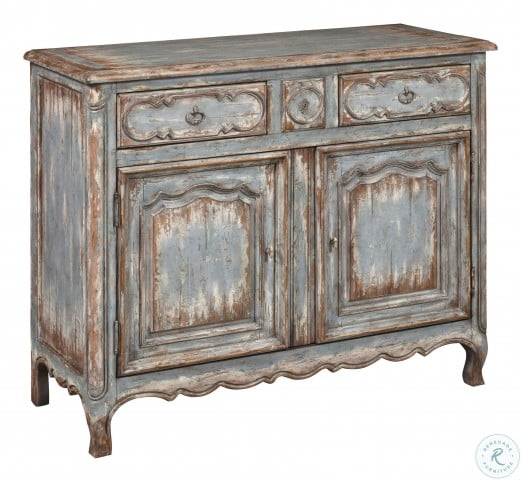 Farmhouse Distressed Blue 2 Door Accent Chest From Pulaski Coleman Furniture