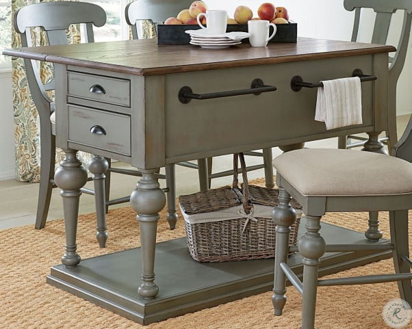 Colonnades Putty And Oak Kitchen Island From Progressive Furniture