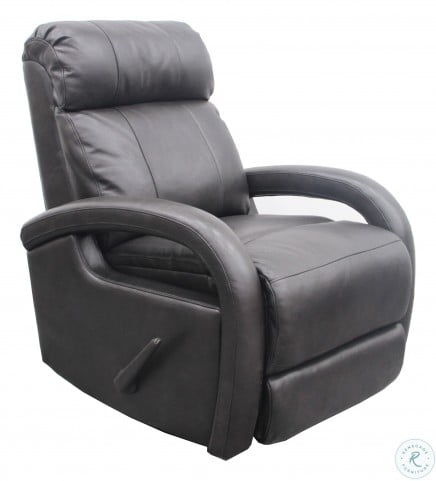 Harvey Wrenn Gray Leather Swivel Glider Recliner From Barcalounger Coleman Furniture