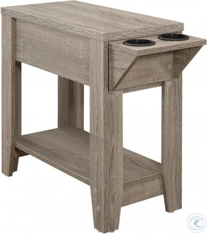 Dark Taupe 24 Accent Table With Cup Holders From Monarch Dark Taupe 24 Accent Table With Cup