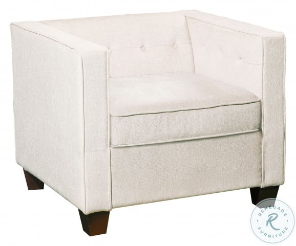 Modern Cream Upholstered Chesterfield Arm Chair From Pulaski Coleman Furniture