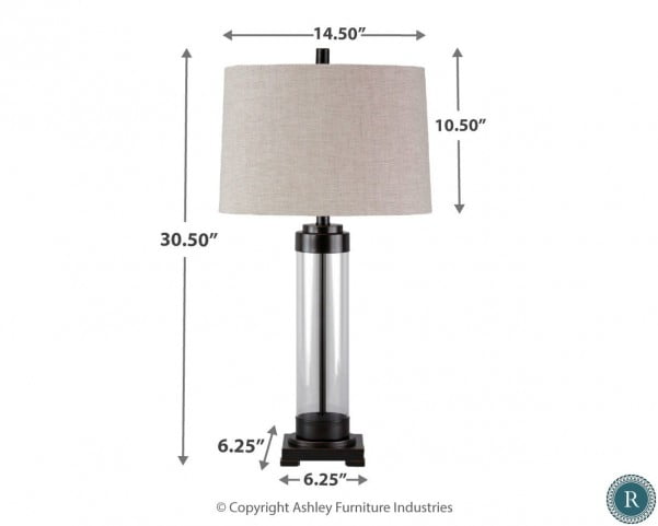 Talar Bronze Glass Table Lamp from Ashley (L430164 ...