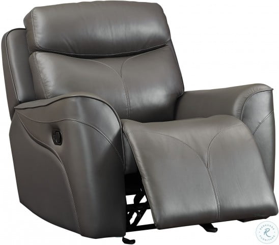 Roxbury Gray Leather Dual Recliner Living Room Set From New Roxbury Gray Leather Dual Recliner