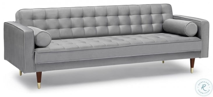 Somerset Grey Velvet Mid Century Modern Living Room Set From Armen