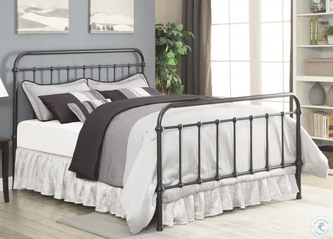 Livingston Dark Bronze Queen Metal Bed From Coaster 300399q