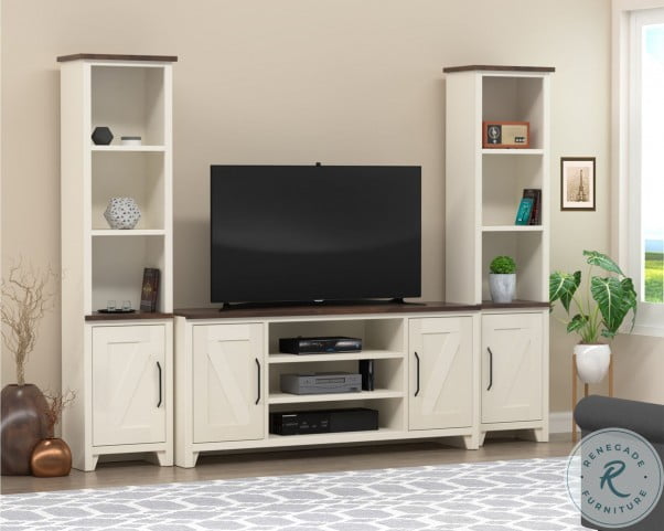 Landon Springs White Barn Door Entertainment Wall From Legends